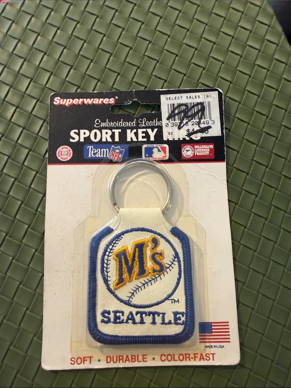 Vintage Seattle Mariners Keychain Superwares New Old Stock Deadstock 1980s 1990s